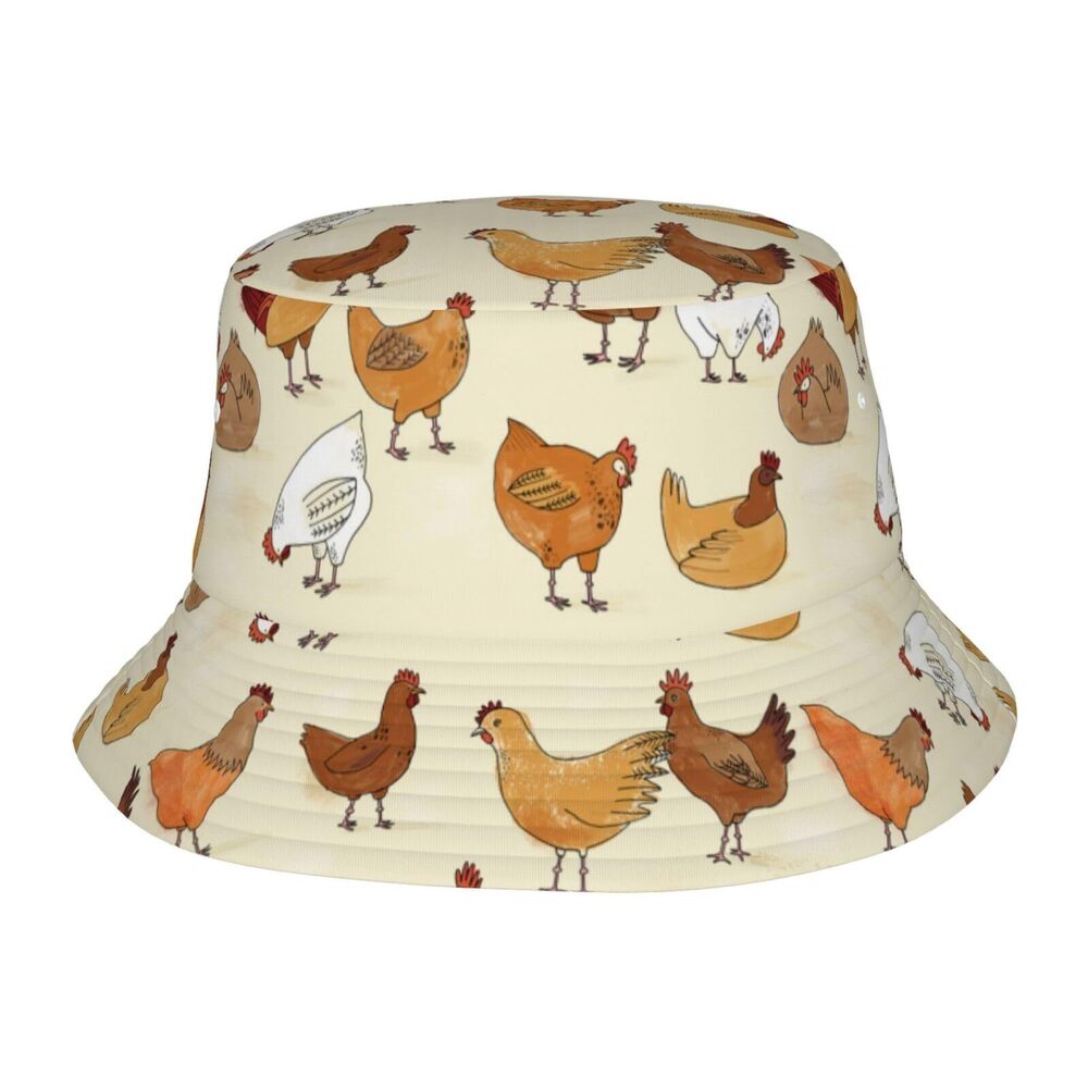 6143 A Brood of Chickens Bucket Hat Summer Sun Hat for Travel Beach Golf - Picture 1 of 9